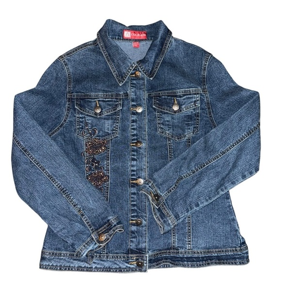 COS JEANS Other - Cos Jeans/JEANBAY Girls XL Blue Denim Jacket with Embroidery Trucker